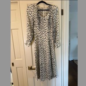 Reformation dalmation print midi dress